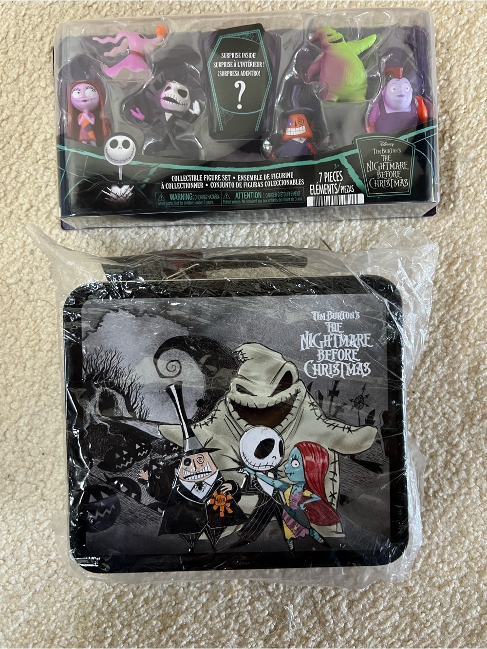 Disney The Nightmare Before Christmas Figurine Set with Retro Lunchpail